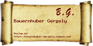 Bauernhuber Gergely névjegykártya