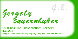 gergely bauernhuber business card